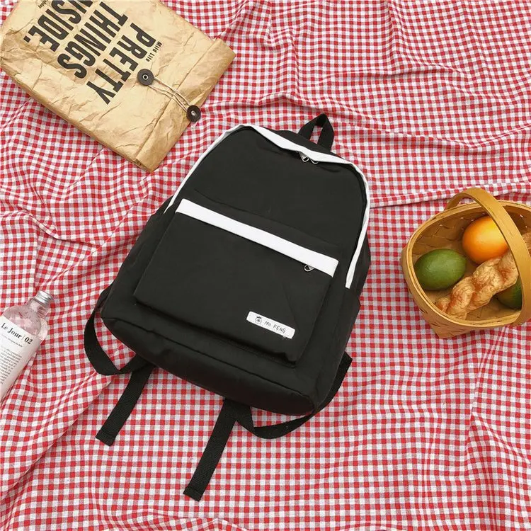 

College style sweet girl student schoolbag wild simple color matching large capacity travel backpack