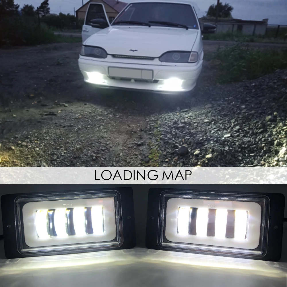 1 пара Водонепроницаемый 12V 6000K Led противотуманная фара светильник