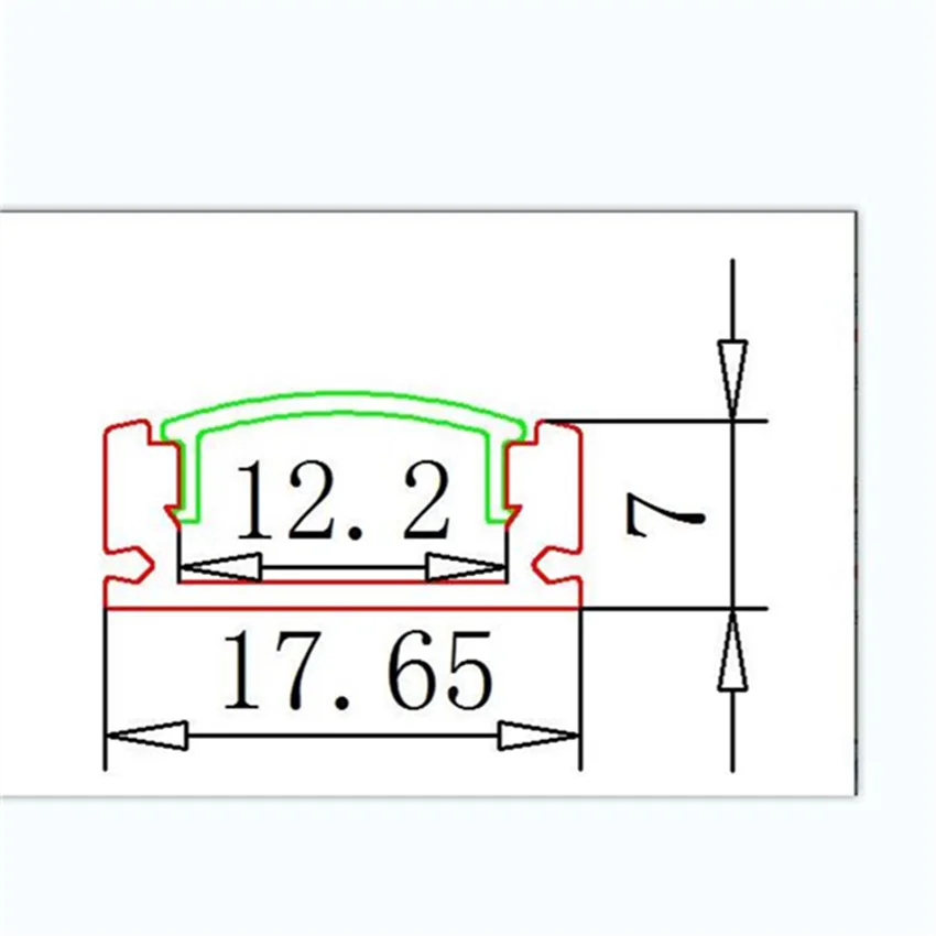 YANG MIN бесплатная доставка 0 5 м/шт. светодиодный алюминиевый профиль с молочным