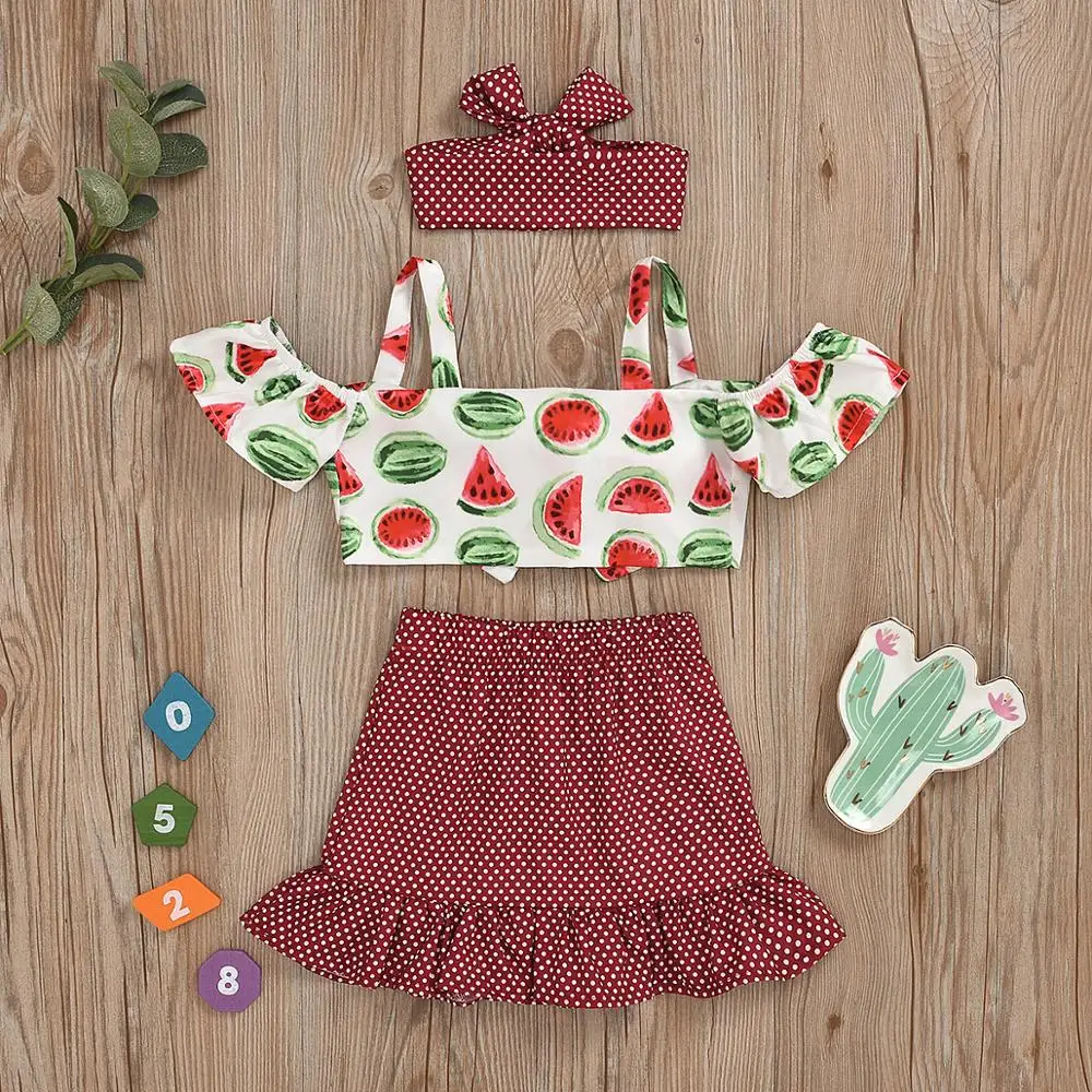 Комплект из 3 предметов для девочек короткий топ с вырезом лодочкой и открытыми