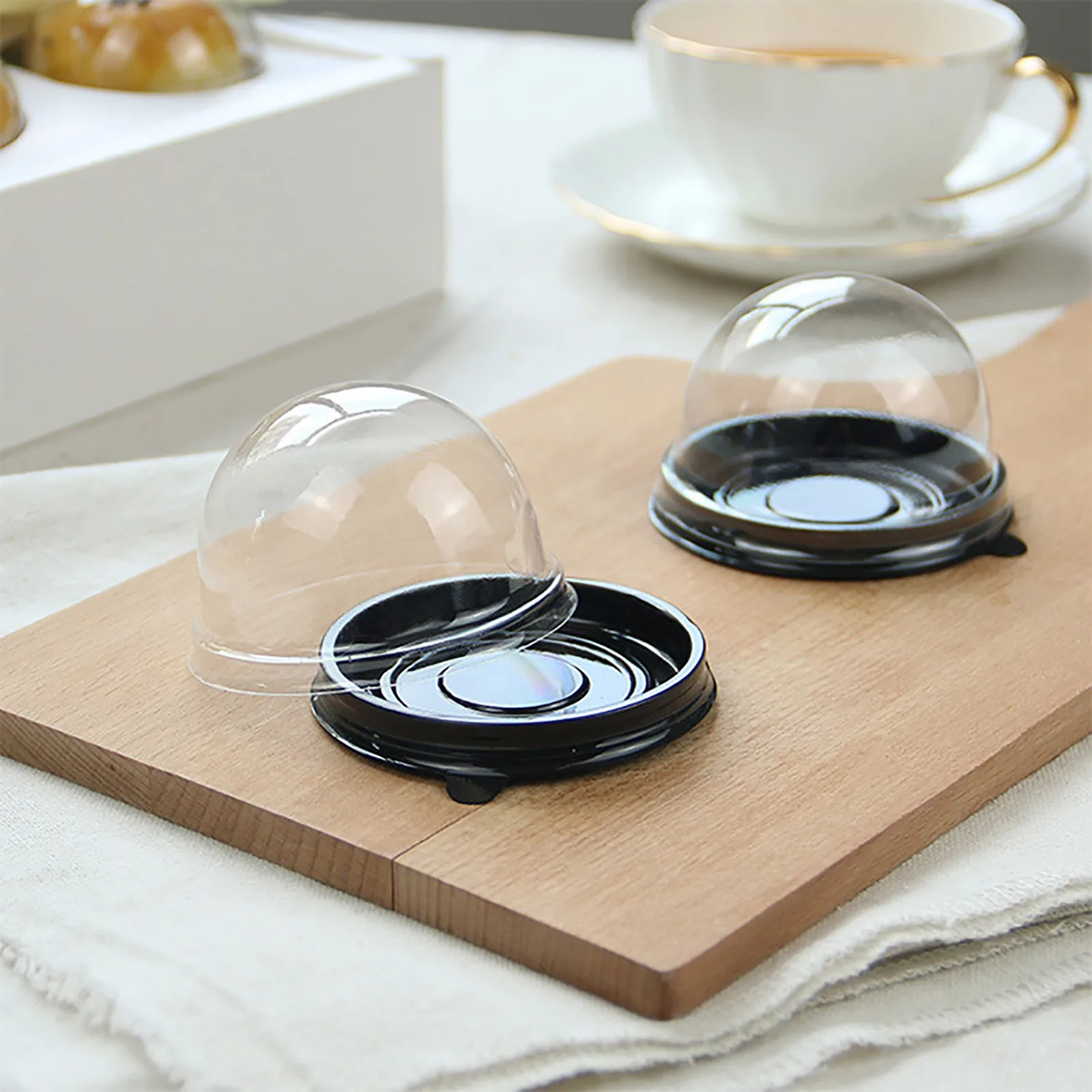 Наборы упаковочных коробок для выпечки 100 шт./50 шт. пищевых пластиковых круглых