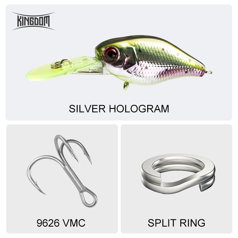 Наживка для рыбы Kingdom Crankbait Isca искусственная Jerakbait медленная погружение 50 мм