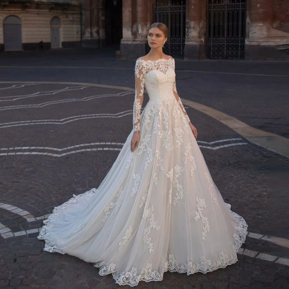 

Luxury Wedding Dress Elegant Multi-layer Lotus Leaf Yarn V-neck Beading Wedding Gowns Crystal Lace Up White Vestido De Noiva
