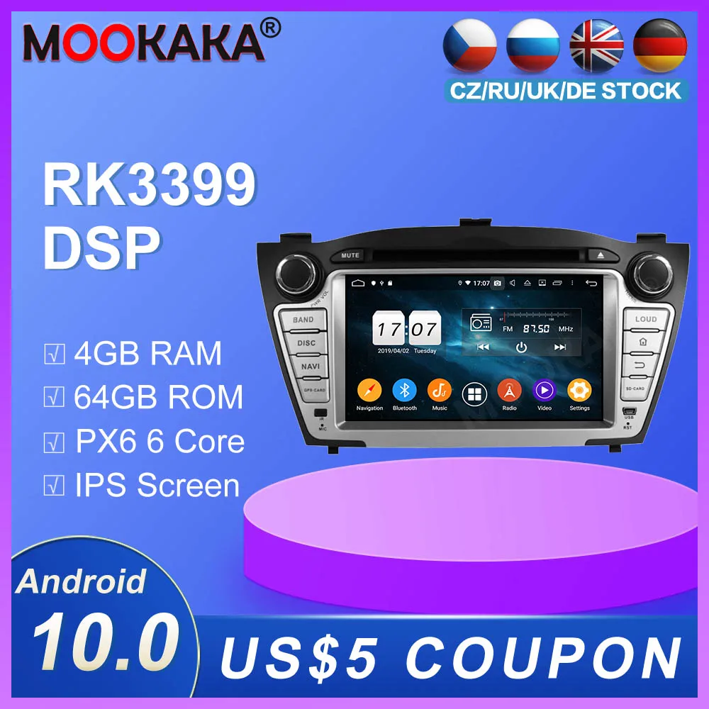 Автомобильный DVD плеер на Android 10 0 GPS навигатор для Hyundai IX35 2009 2013 автомобильный