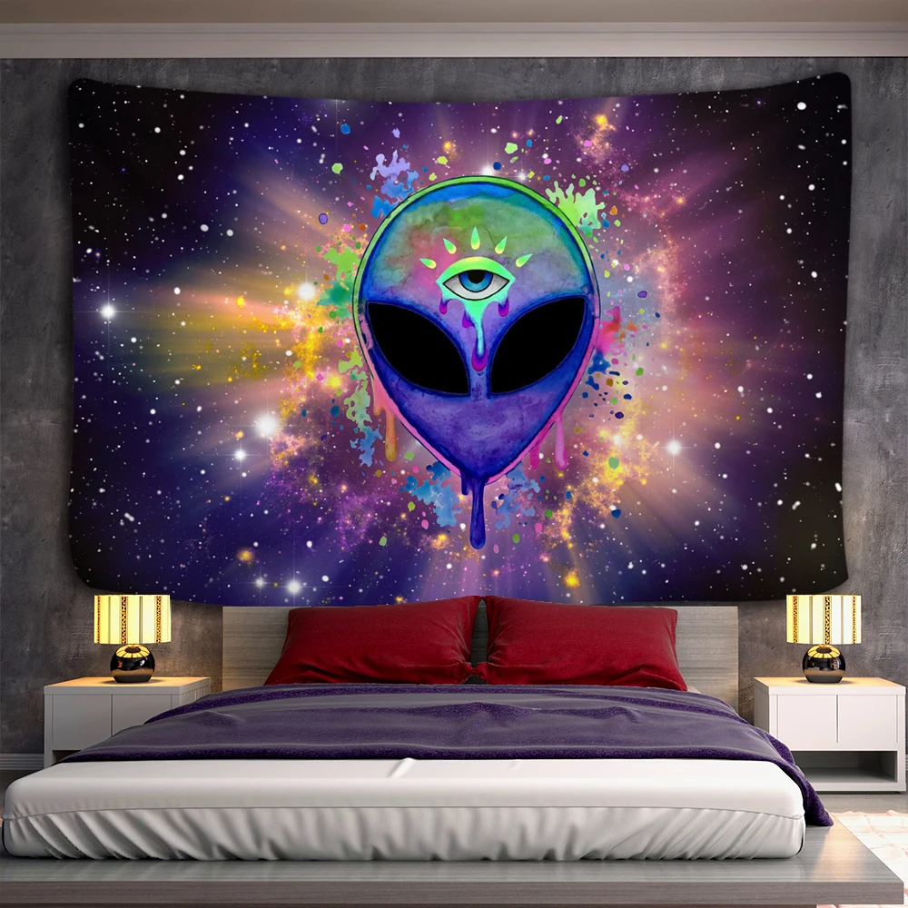 Trippy Alien By Brizbazaar индийский гобелен акварельный Настенный Ковер новинка