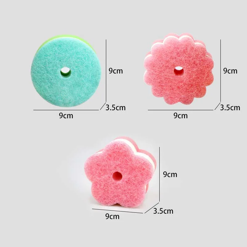 

New dishwashing sponge Korean style flower sponge wipe nano sponge scouring pad kitchen cleaning sponge block