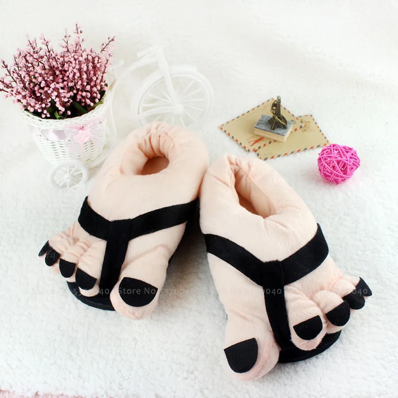 Зимние домашние тапочки из хлопка для пар Женские и мужские карнавальные