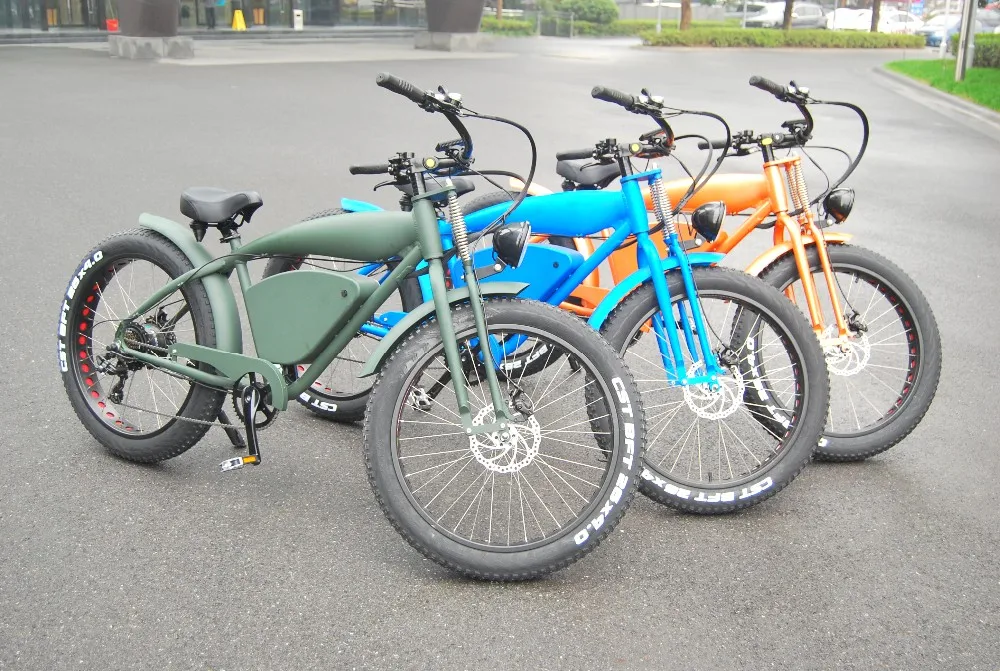 500W Strong Power Fat Tire Powerful Electric Bicycles Mountain Scooters Adults Motorized Bike Chopper Bicycle Ebike Fatbike | Спорт и