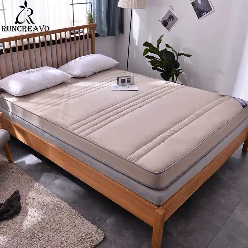 

4d Breathable Flax Mattress Foldable Floor Tatami Student Dormitory Comfortable Soft Sponge Mattress Twin Queen King Size