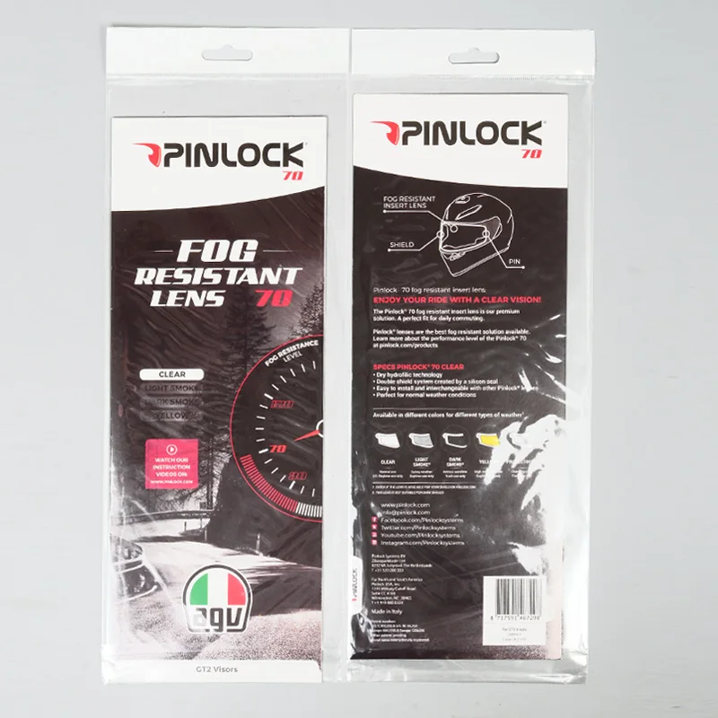 100% Оригинальный AGV шлем Pinlock для серии K1 K3SV K5 Мотоцикл Подлинная прозрачная