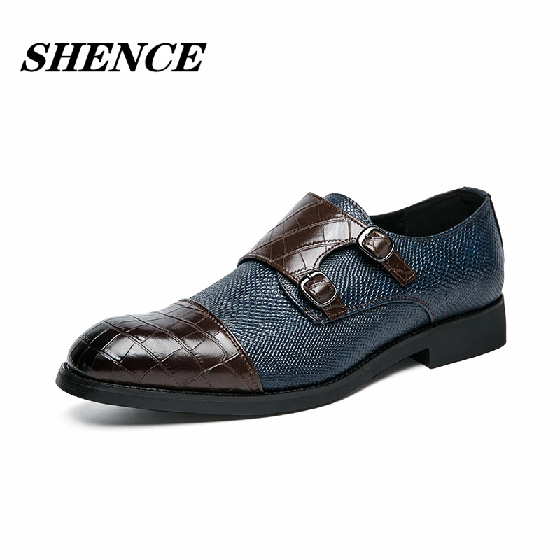 

SHENCE Men Dress Shoes Plus Size Genuine Leather Men Shoes Luxury Brand Casual Slip on Formal Loafers Male Driving Shoes 5869