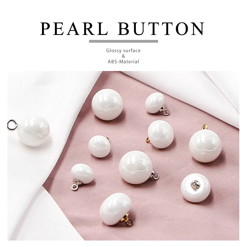 

10pcs 10/12/14mm White Pearl Elliptical Round Sewing Vintage Bead ABS for Shirt Clothing Decorative DIY Crafts Accessories