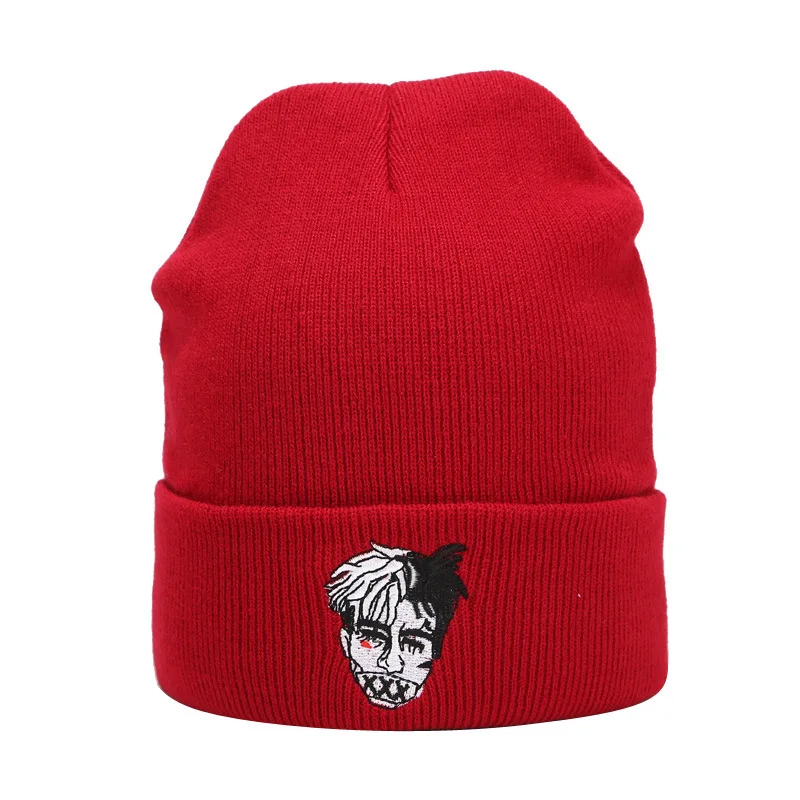 Новинка 2019 стильная мужская Шапка-бини Rap Singer XXXTentacion зимняя теплая вязаная шапка