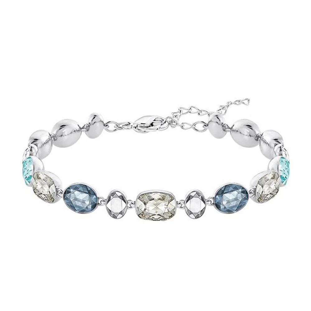 

SWA 2019 Fashion Simple Blue Crystal Bracelet Adjustable Elegant Temperament Women's Accessories Send Girlfriend Romantic Gift