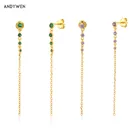 Женские серьги-капельки из серебра 925 пробы