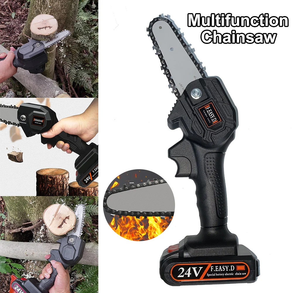 

24V Portable Electric Pruning Saw Electric Saws Woodworking Electric Saw Garden Logging Mini Electric Chain Saw