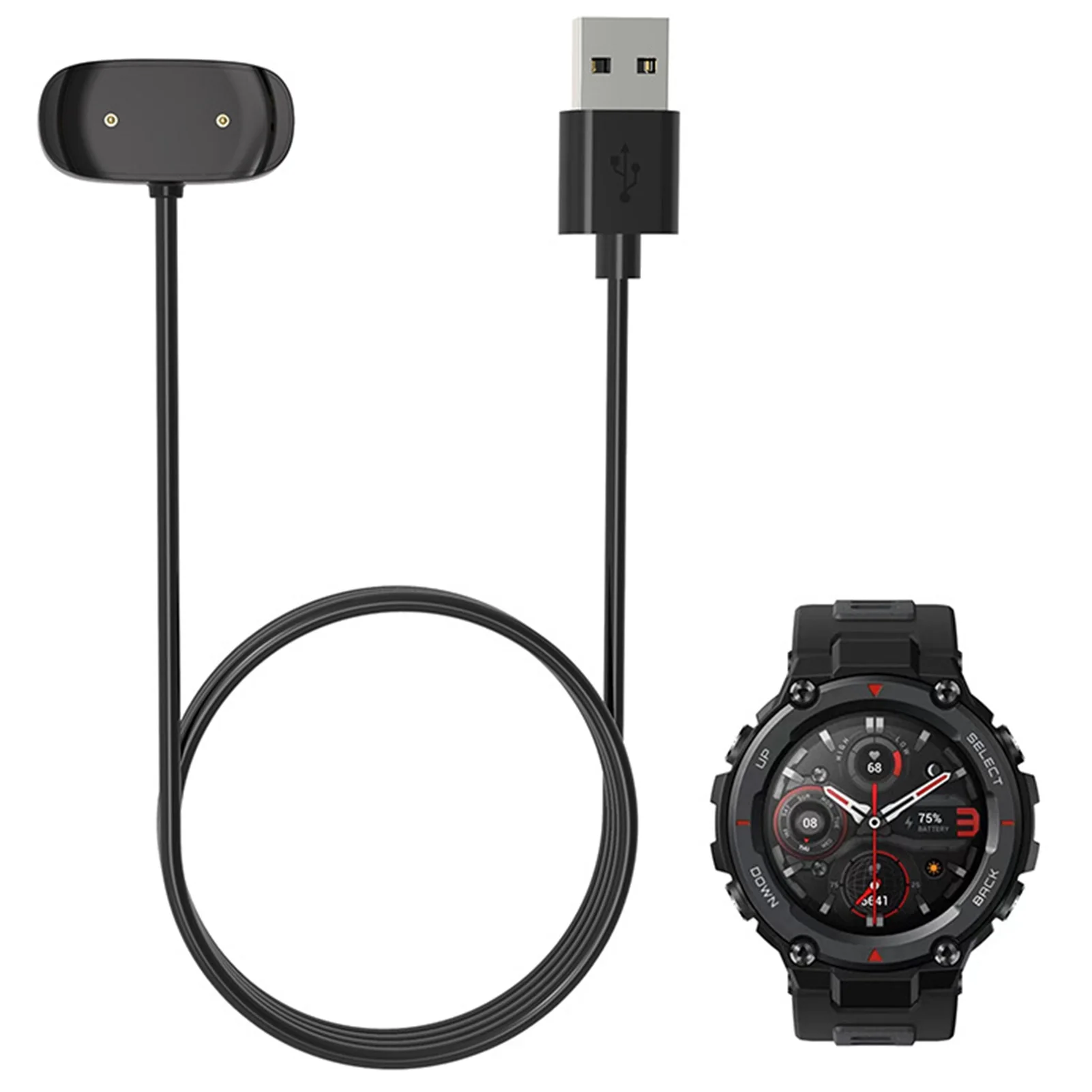 

Charger USB Charging Cable For Xiaomi Huami Amazfit T-Rex Pro Smart Watch Chargers Cradle Smartwatch Fast Charging Line 1m