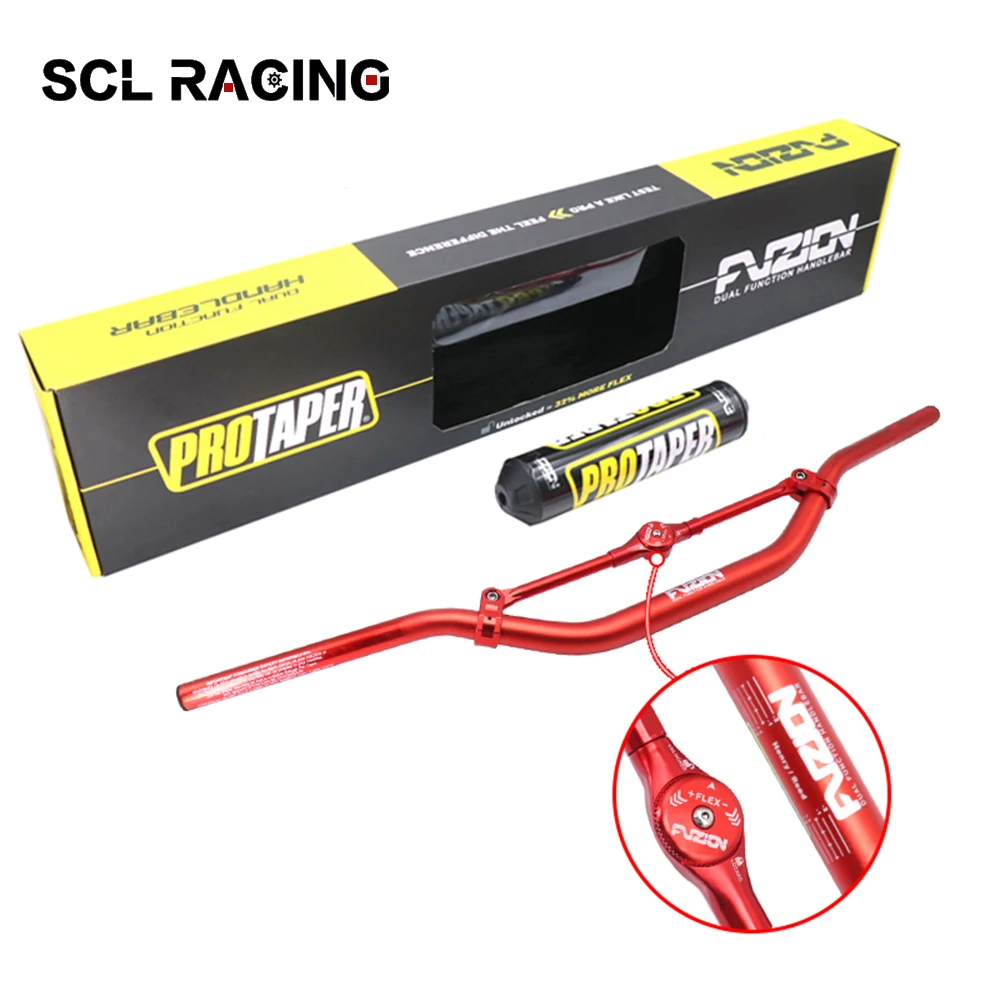 

SCL Racing Motorcycle CNC 28mm Adapter Handlebar For PRO Taper Pack Bar 1-1/8" Handle bar Pads Grips Dirt Pit Bike