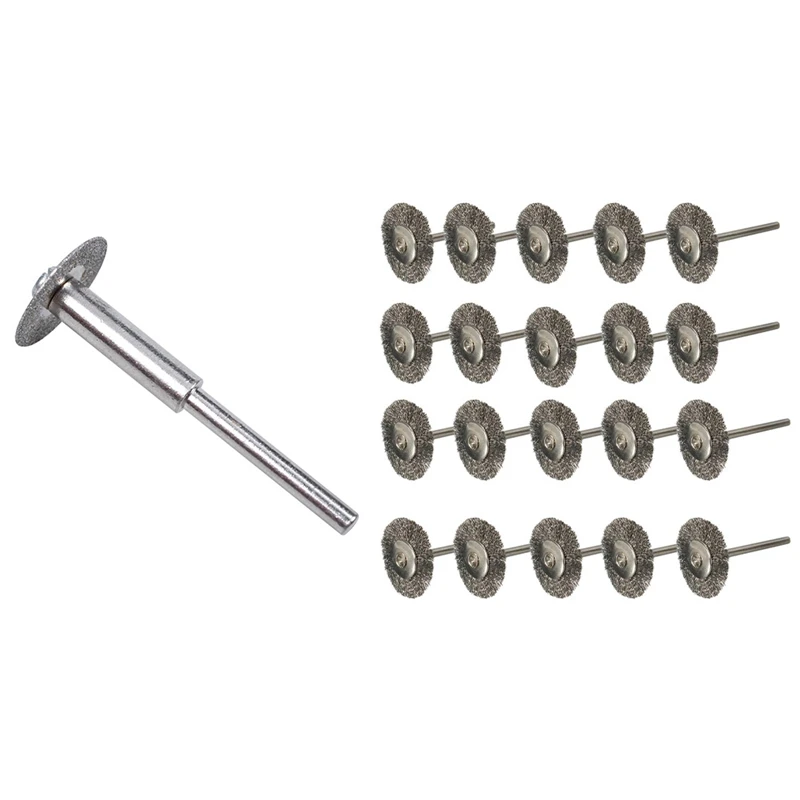 

Электрический инструмент 16 мм алмазного типа, вращающийся диск с 20 шт проволокой из нержавеющей стали, щетка для полировки