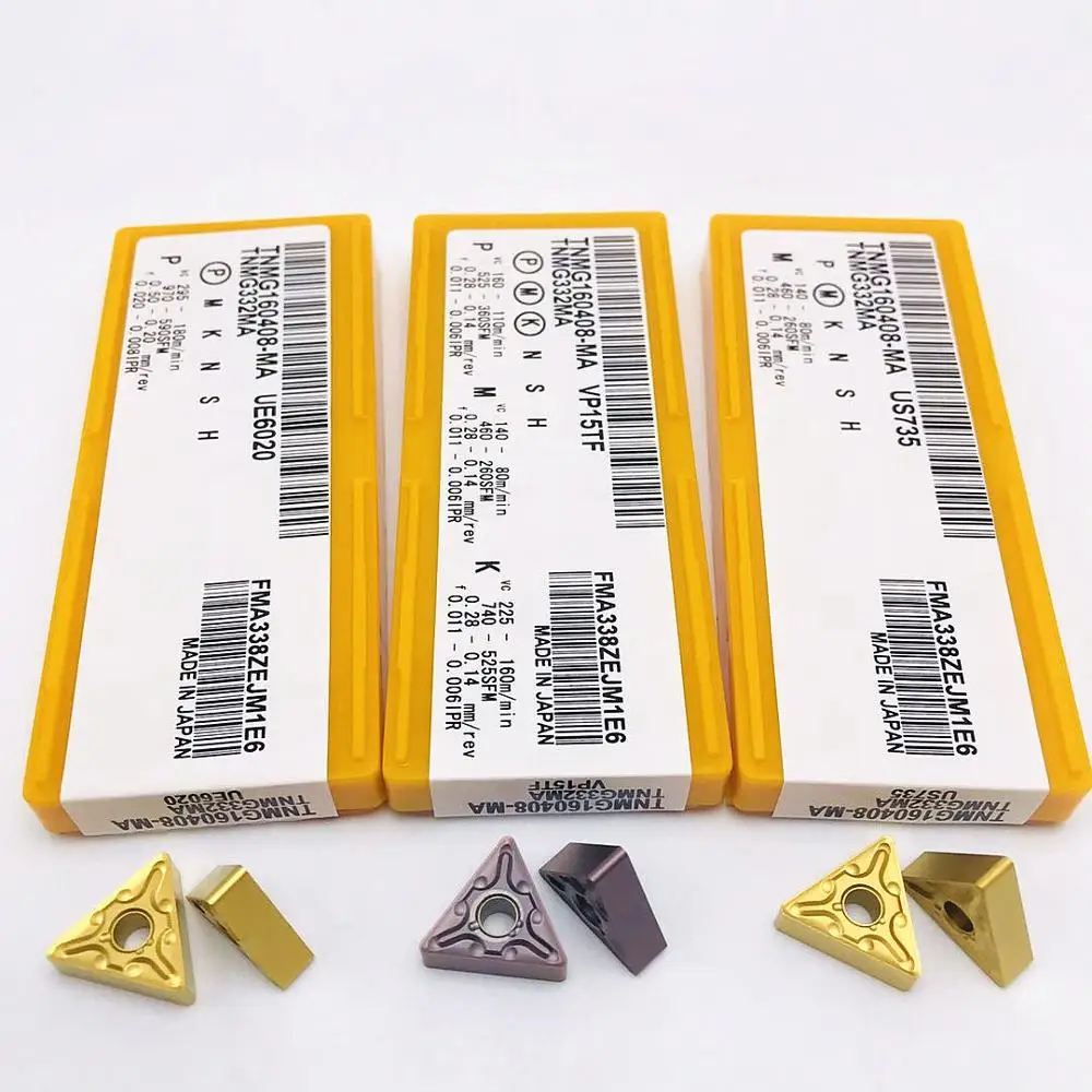 

10PCS lathe tool TNMG160408 MA VP15TF UE6020 US735 external turning tool carbide insert TNMG 160408 milling cutter TCMT110204