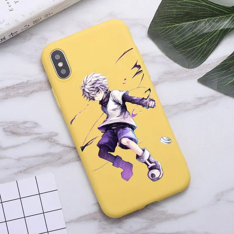 

Hunter hunter hot anime manga fashion Phone Case Candy Color for iPhone 6 7 8 11 12 s mini pro X XS XR MAX Plus protective capa