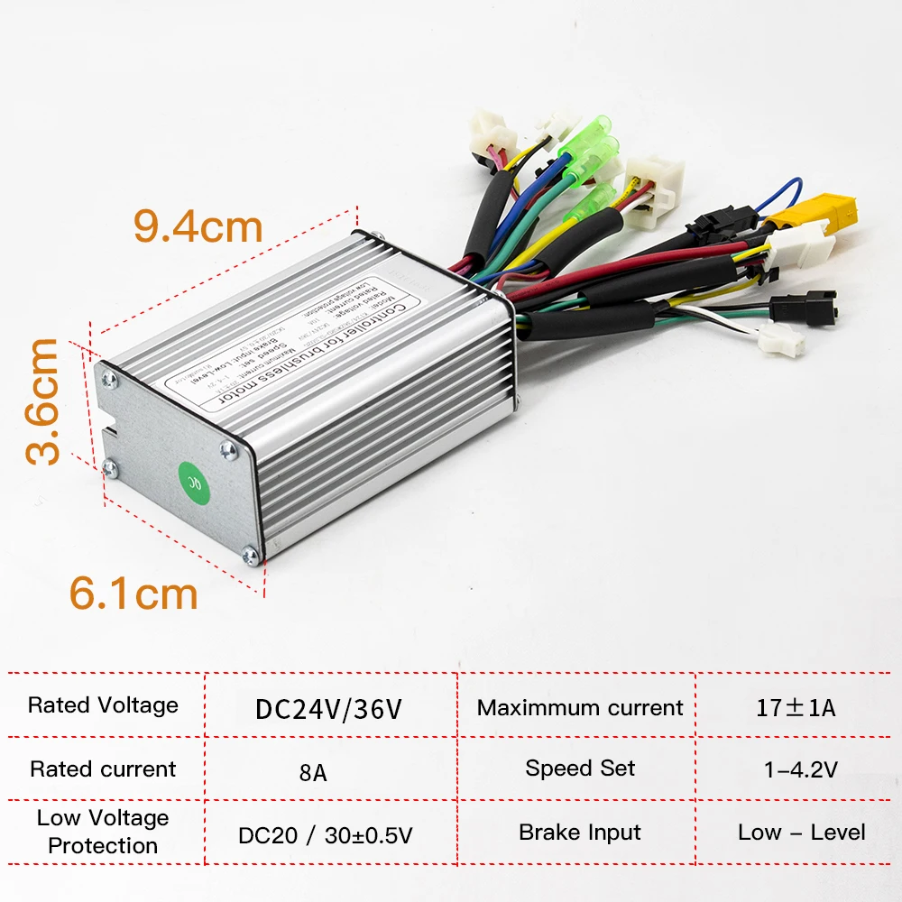 Контроллер электровелосипеда 24V 36V контроллер KT 6 Mosfet 17A для 350 Вт или 250