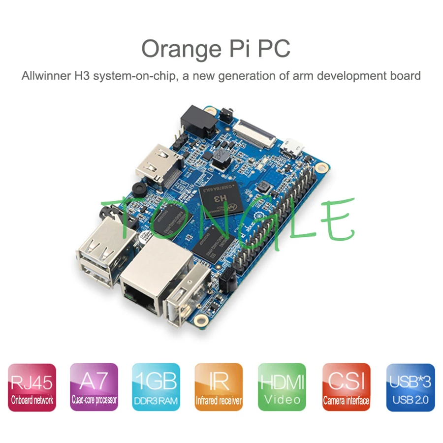 Orange Pi Orangepi Pc макетная плата с открытым исходным кодом Quanzhi H3 Orange Pie Android Linux 4 ядра 1,6G 1GDDR