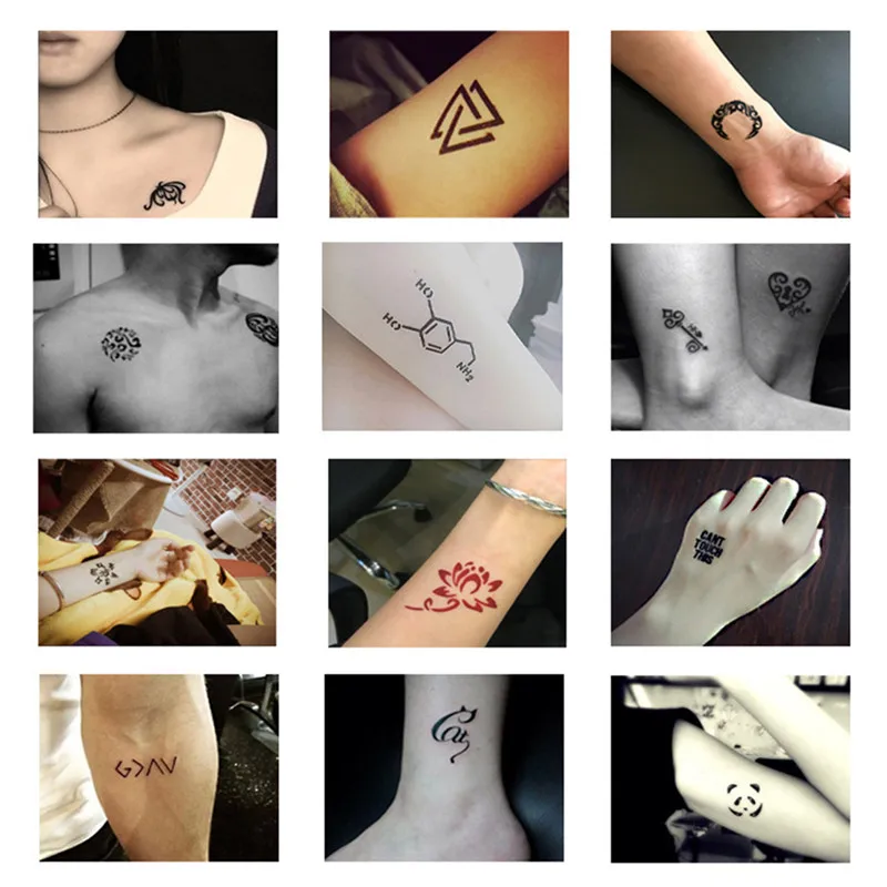 Трафареты для татуировок хной блеск тату трафарет женские девочки дети