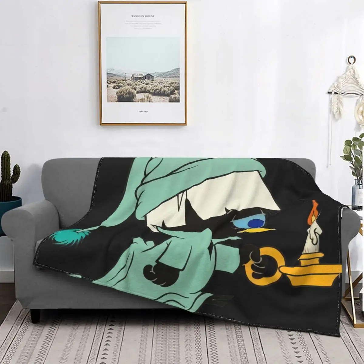 

Maglietta-Manta a cuadros para cama, cobertor de cuadros para sofá, cama, pickick, Calimero, Nanna, Caroni 10045