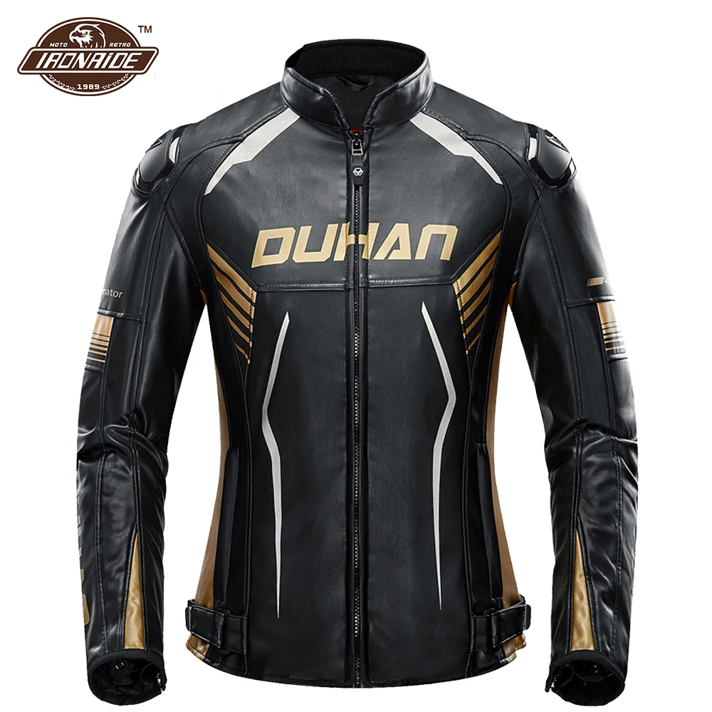 Водонепроницаемая мотоциклетная куртка для женщин Кожаные Мотоциклетные Куртки