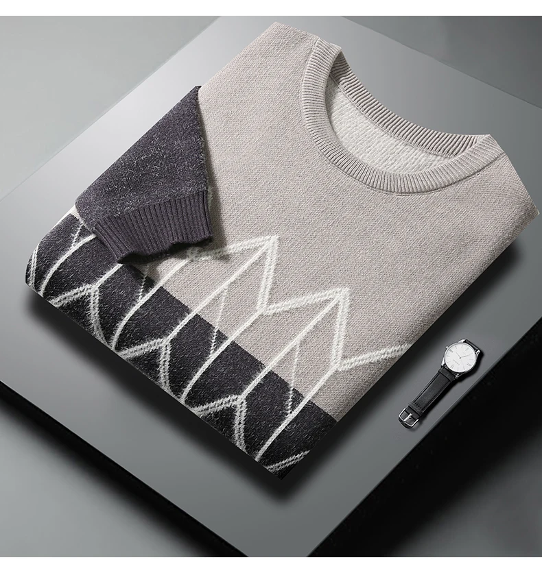 Новинка мужской свитер Лидер продаж осенний с воротником модная Удлиненная