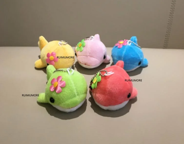 Размер меньше 10 см маленькая чучело дельфина игрушка кукла 5 цветов веревка кулон