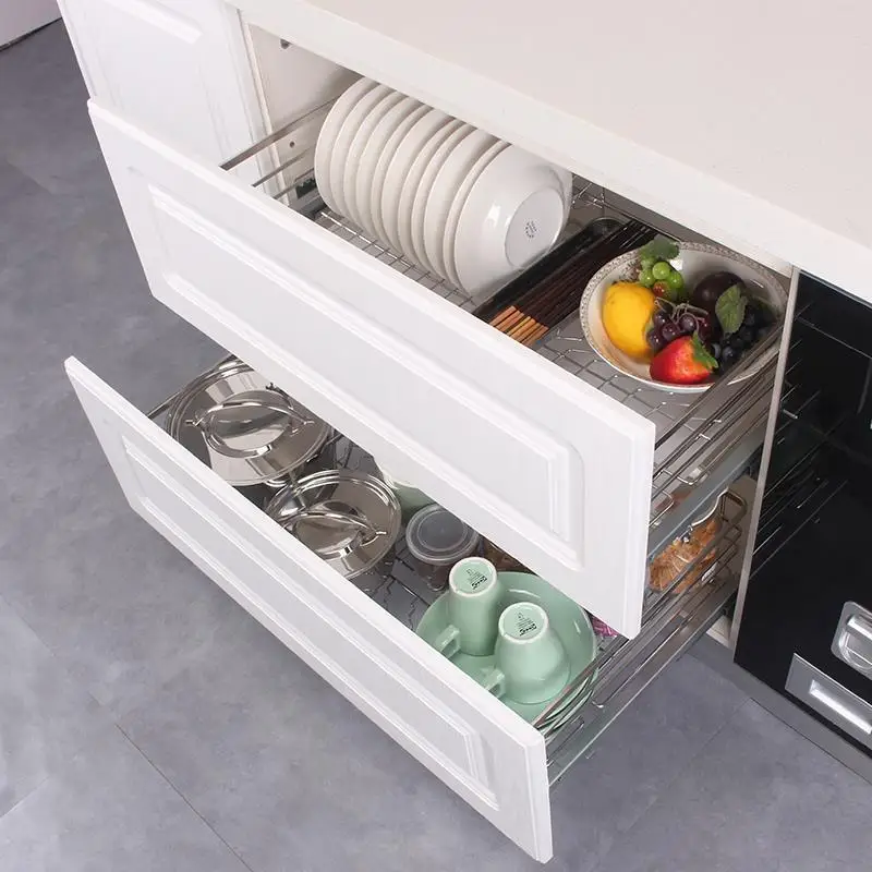 

Organizer Mutfak Malzemeleri Pantry Accesorios Organizar Para Armario Stainless Steel Cozinha Cocina Rack Kitchen Cabinet Basket