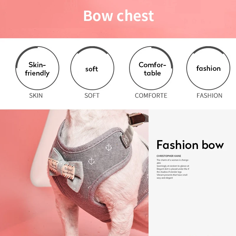 Воздухопроницаемая сетчатая шлейка и поводок для маленьких собак кошек жилет