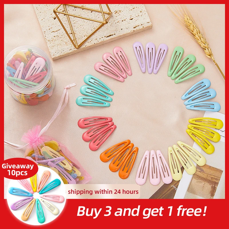 

10/20PCS/Set Girls Cute Colorful Hairpins New Women Fashion Hair Accessories Waterdrop Shape Hair Claws Kids Sweet Hair Clips