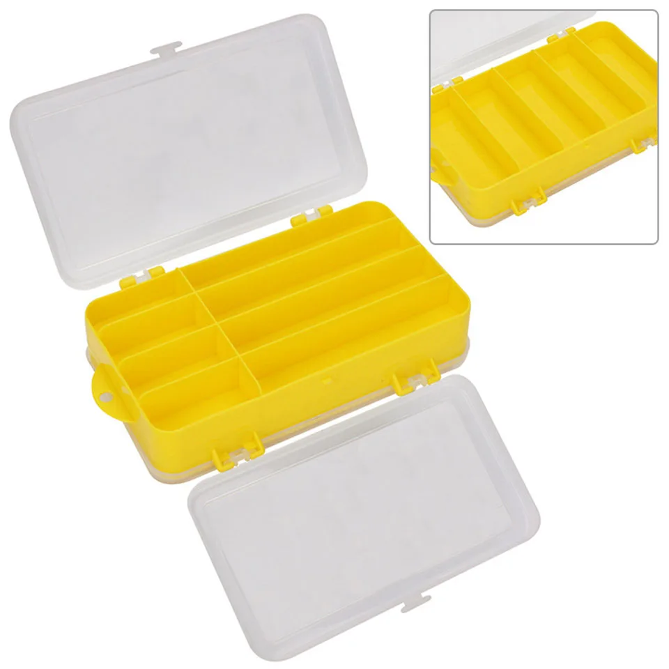 

Loogdeel Double Sided Fishing Tackle Box Durable Riverside 13 Compartments Lure Hook Storage Box Portable Practical Fishing