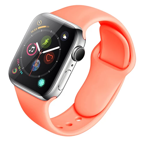 Силиконовый ремешок для Apple Watch 38 мм 42 мм спортивный браслет резиновый ремешок для Iwatch 5 4 44 мм 40 мм для Apple Watch 3 2 1 - Цвет ремешка: color 7