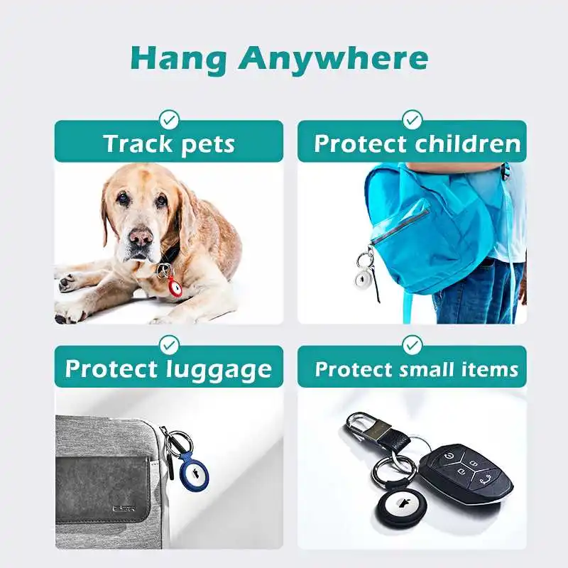 

Fashion Soft Silicone Case For Apple Airtag Cover Keychain Locator Tracker Protector Shell For Airtag Accessories