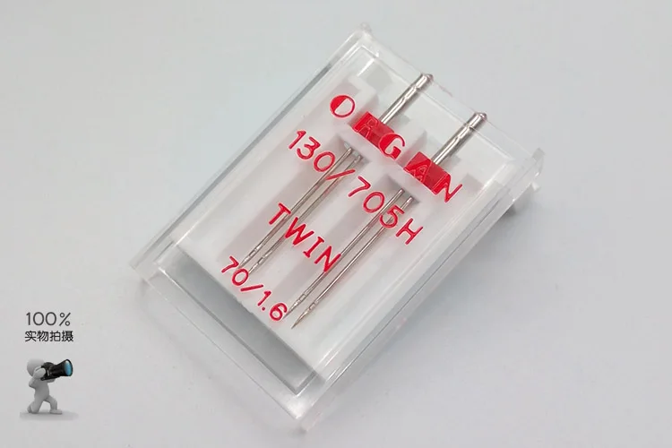 Иглы орган 130/705H Двойная игла для стрейч вязания ткани домашняя швейная машина 75/4