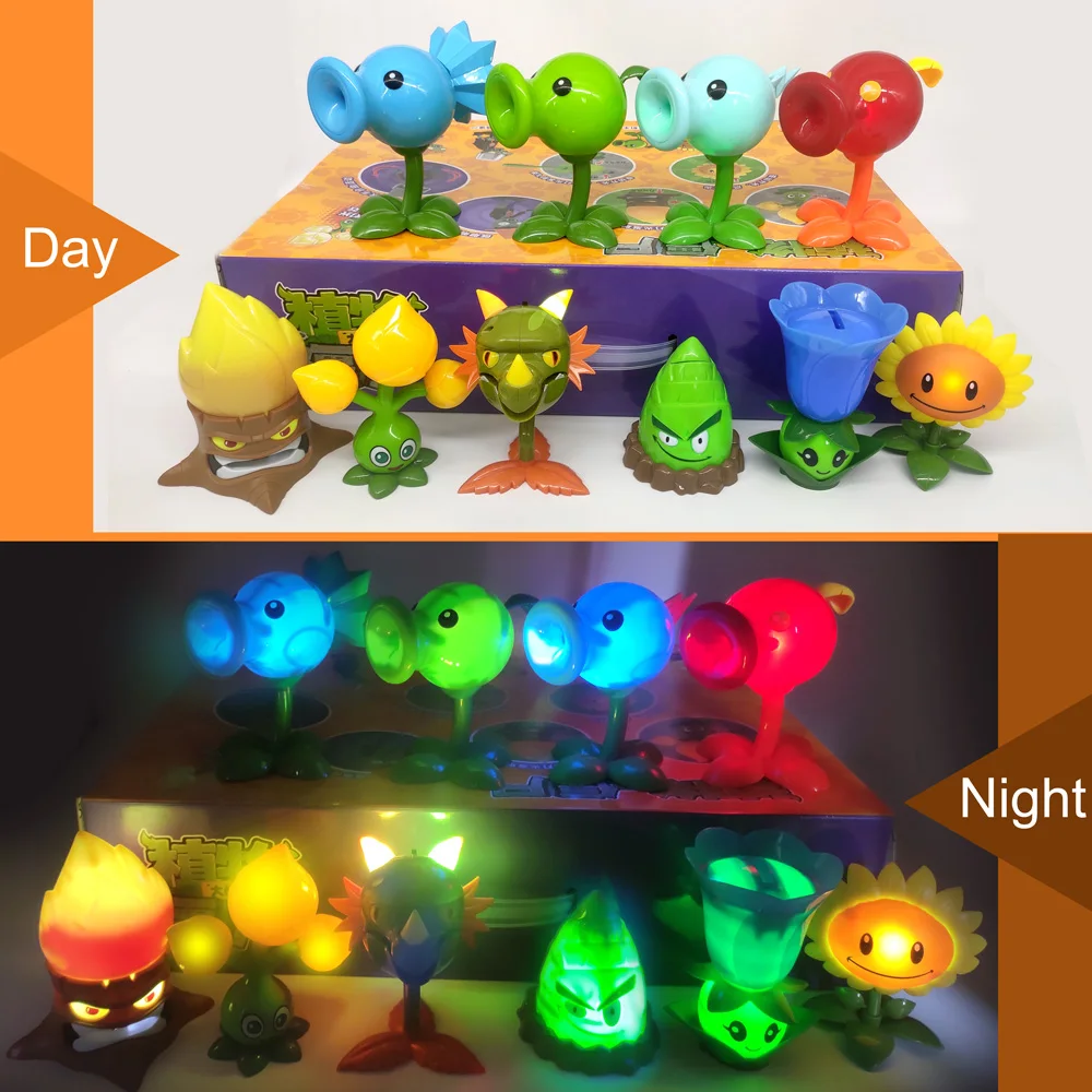 1 шт. Вишневое растение щит зомби экшн фигурка светильник звуковая модель снежный