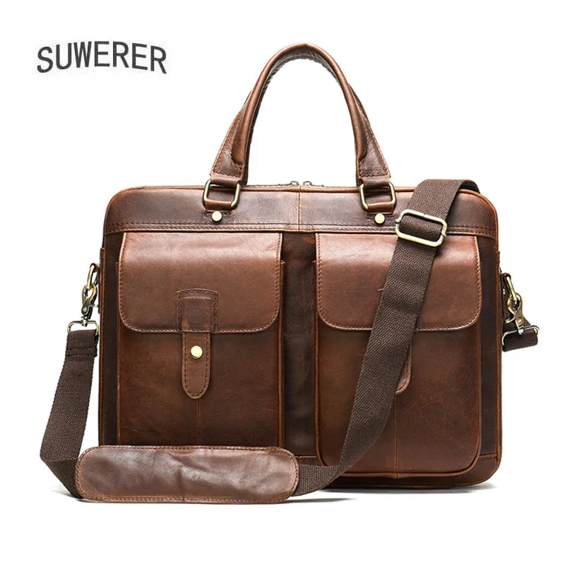 

New 2022 leather Bag, luxury Handbag, All-match Business Bag, Famous Brand, large-Capacity Shoulder messenger bag, computer bag