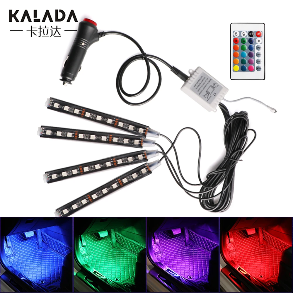 

Декоративный светильник для салона автомобиля, 12 В, с пультом дистанционного управления