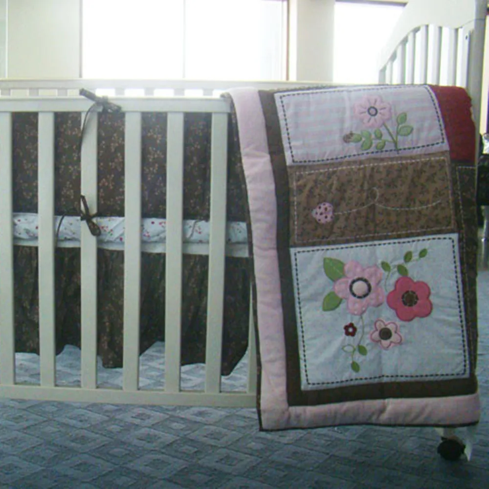 Комплект постельного белья для детской кроватки из 7 предметов 100% хлопка с 3D