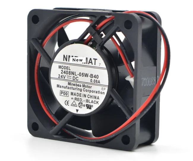 

for NMB-MAT 2408NL-05W-B40 P00 DC 24V 0.08A 2-Wire 60x60x20mm Server Cooling Fan