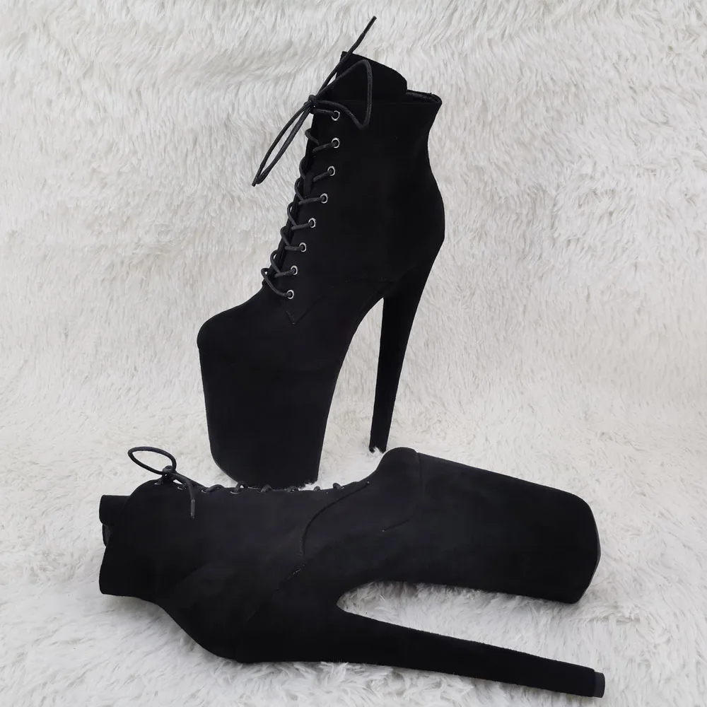 

Leecabe 23CM/9inches Suede upper Sexy boots High Heels Platform Pole Dance shoes