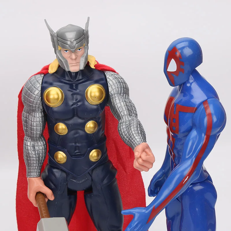 1" 30 см Marvel Мстители черный костюм Человек-паук фигурка игрушка Человек-паук Коллекционная модель игрушки Железный человек Тор