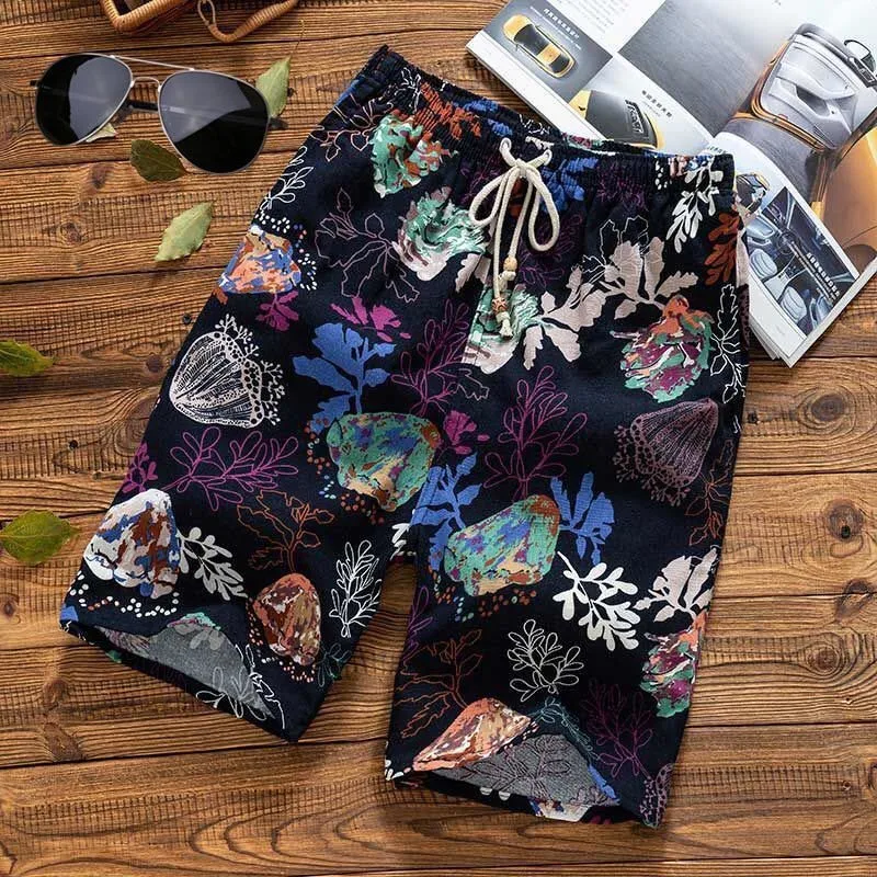 

shorts men pants rope men's beach pant casual youth style oversized 2020 new summer mens clothings joggers printing short pants