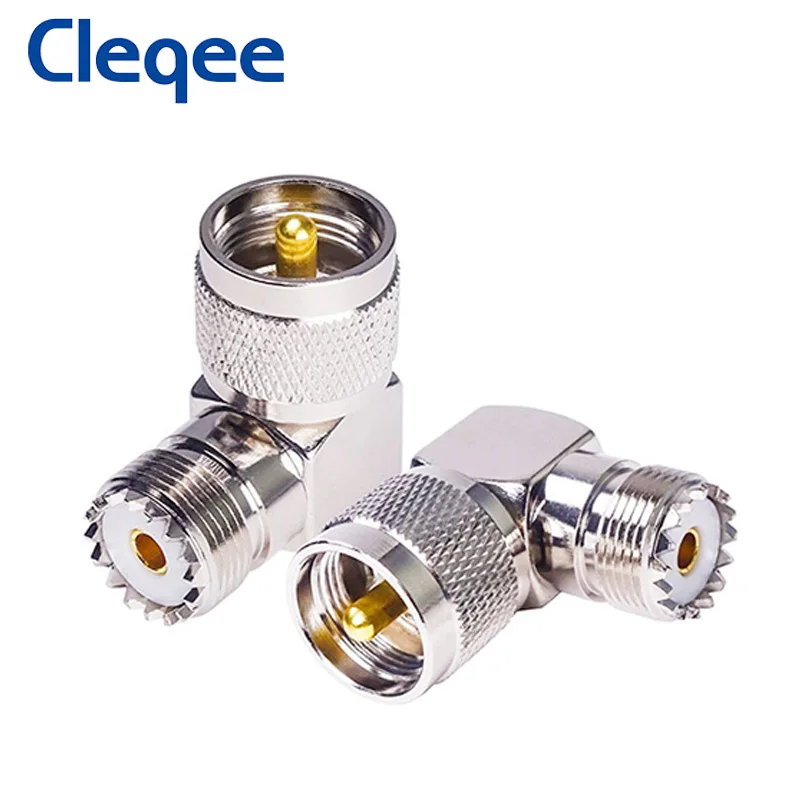 Cleqee 1 шт. прямоугольный UHF PL259 штекер к гнездовому разъему SO239 RF коаксиальный