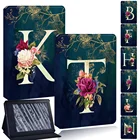 Чехол для планшета Kindle Paperwhite 12 (6-е поколение)3 (7-е поколение)4 (10-е поколение), с цветами, 26 буквами, чехол для Kindle 10-го поколения 20198-го поколения 2016