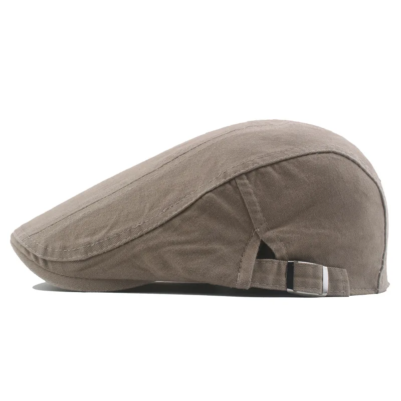 

Spring and autumn men's cotton thin cap pure color beret hot selling outdoor sunshade hat